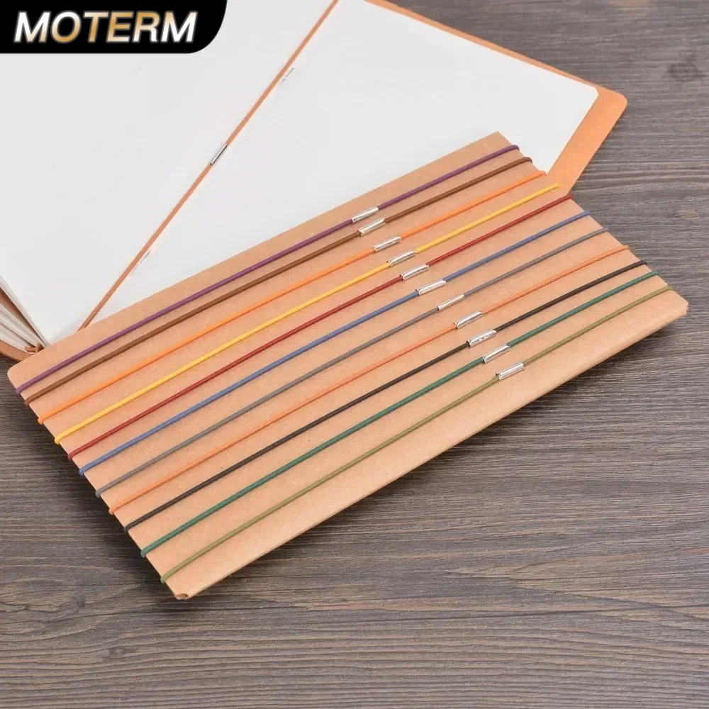 Vintage Leather Journal Notebook - อะไหล่ยางรัดTravelerโน๊ตบุ๊คอุปกรณ์เสริมซ่อมสตริงยืดหยุ่นสายบันจี้จัม,สีเขียวมะกอก,สีฟ้า,สีดำ,อูฐ,สีน้ำตาล,สีม่วง
