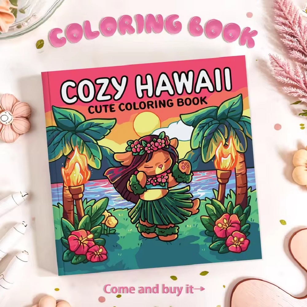 Adult Coloring Book Stress Relief - สมุดระบายสีสำหรับผู้ใหญ่ที่น่ารักน่ารักน่ารัก - การวาดภาพเพื่อคลายความเครียด ของขวัญที่เหมาะสำหรับงานปาร์ตี้และวันเกิด