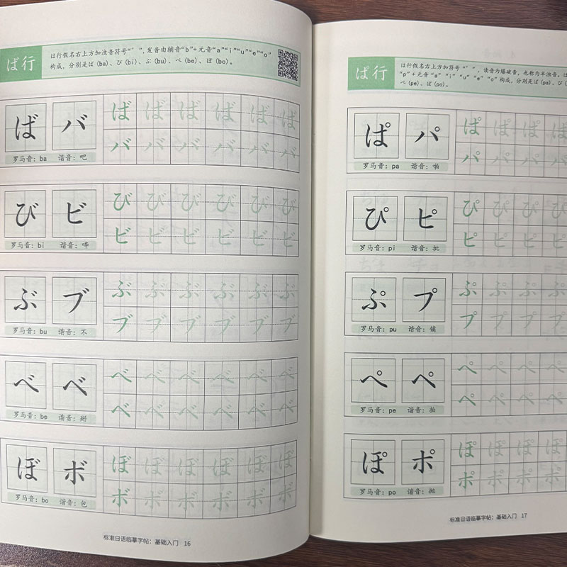 Chinese Calligraphy Practice Book - สมุดฝึกเขียนอักษรญี่ปุ่นฮิราคานะและคาตาคานะสำหรับผู้เริ่มต้น สมุดจดเขียนลายมือญี่ปุ่นมาตรฐาน