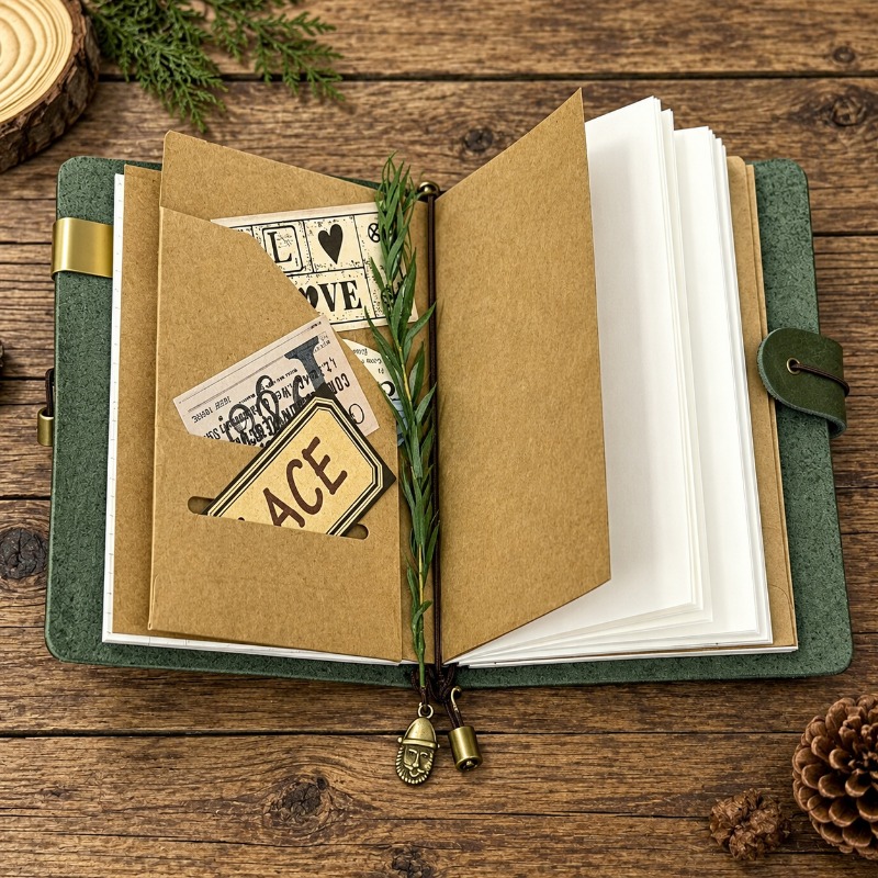A7 A6 สมุดโน้ตสำหรับนักเดินทาง - Vintage Leather Journal Notebook บทวิจารณ์และราคา