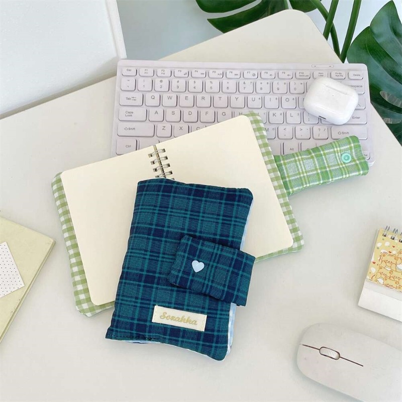ปกผ้าลายตารางสีเขียวขาวสำหรับส - Stationery Books บทวิจารณ์และราคา