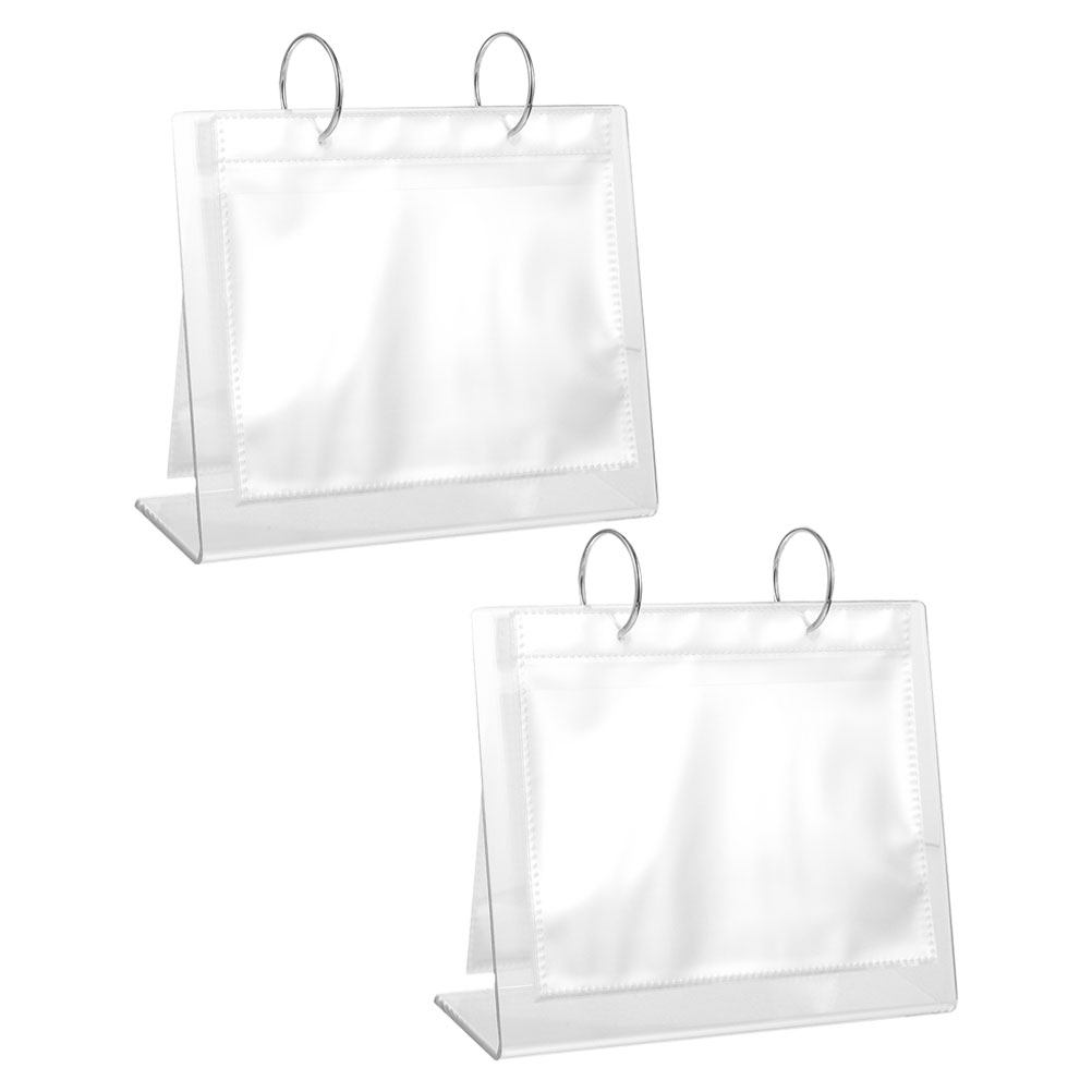 2 ชิ้น อัลบั้มรูปอะคริลิกแบบตั - Clear Acrylic Book Stand Holder บทวิจารณ์และราคา