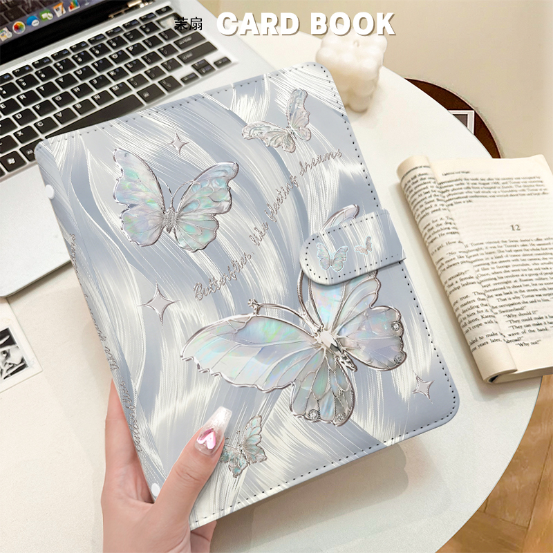 สีเงินผีเสื้อสีรุ้ง A5 การ์ด B - Kpop Photo Card Binder 3 Inch บทวิจารณ์และราคา