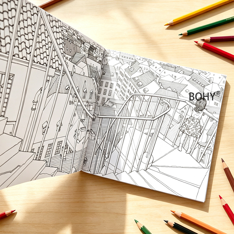 สมุดระบายสีธีมการเดินทางข้ามเว - Adult Coloring Book Stress Relief บทวิจารณ์และราคา