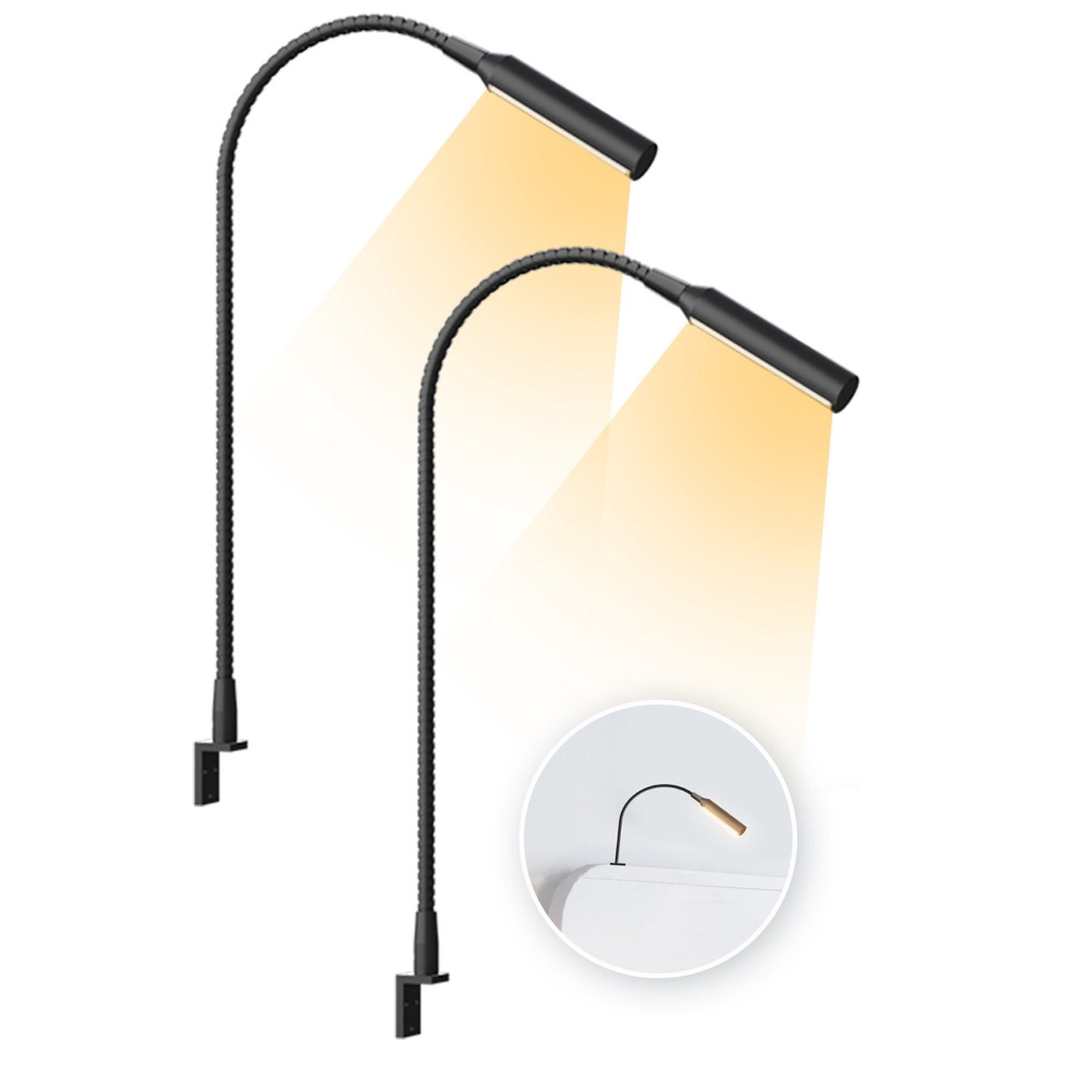 โคมไฟอ่านหนังสือ LED 2 ชิ้น พร - Books บทวิจารณ์และราคา